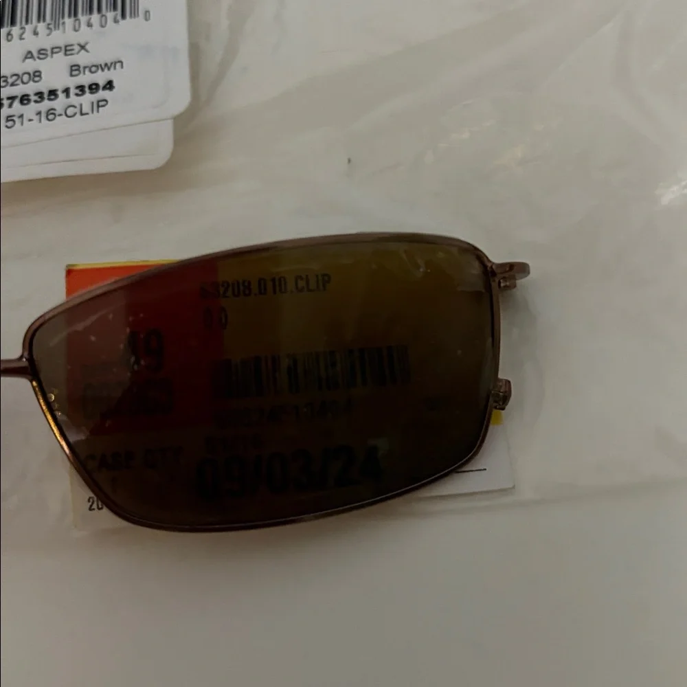 Easyclip Brown Polarized clip on Sunglasses 3208 51-16 ASPEX new for eyeglasses